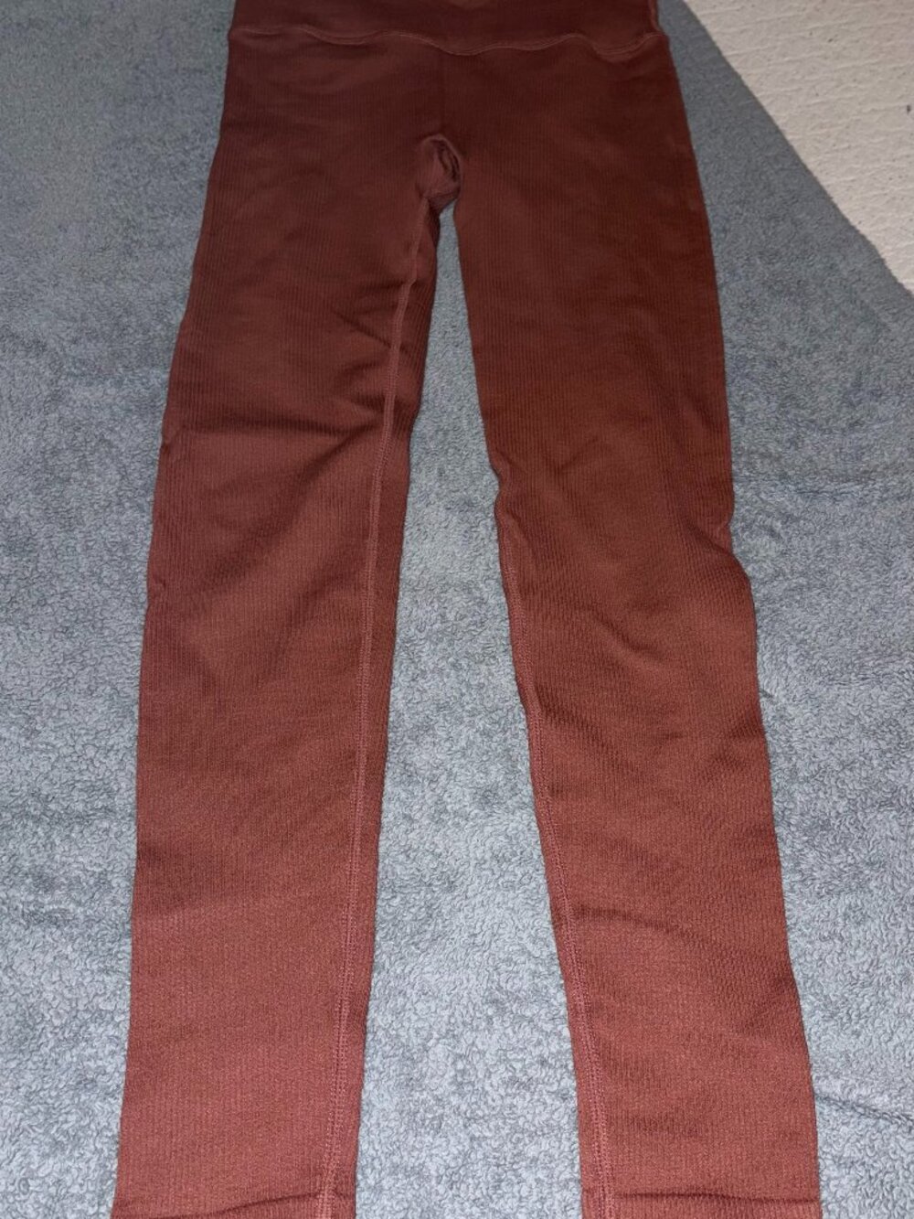 Dusty rose ribbed leggings
